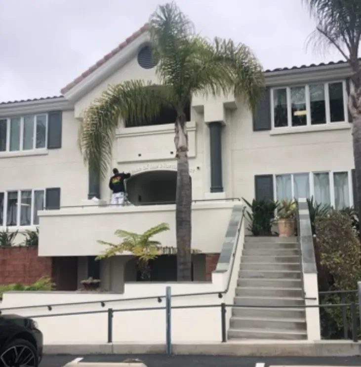 Commercial building exterior repaint