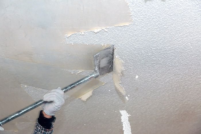 Smooth ceiling after popcorn texture removal